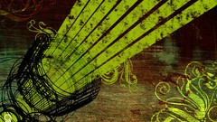 Green abstract colors artwork flourish