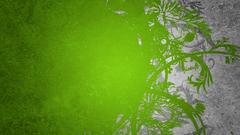 Green abstract flora