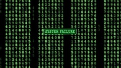 Green abstract matrix system failure
