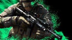 Green abstract soldier combat arms video games