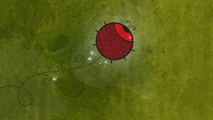 Green abstract spark minimalistic artwork