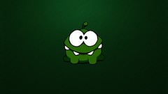 Green Anime mascot animated artwork digital art cut the rope