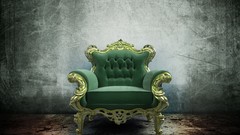 Green armchairs