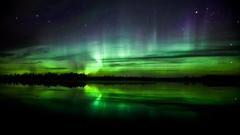 Green aurora borealis