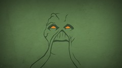 Green background dc comics minimalistic blo0p Swamp Thing