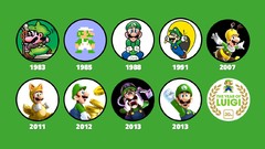 Green background super mario galaxy super mario bros Luigi 
