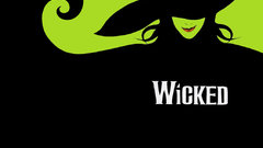 Green background wicked witches vector art musicals