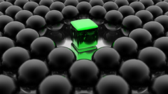 Green black balls cubes