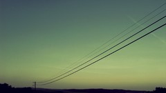 Green calm electricity fields feeling