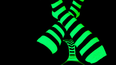 Green dark stockings socks