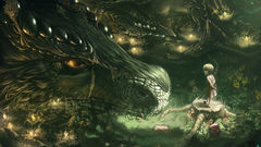 Green Dragons grass fantasy