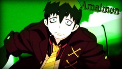 Green eyes green hair