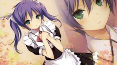 Green eyes purple hair