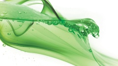Green fluid abstract