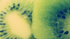 Green fruits kiwi