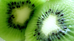 Green fruits kiwi