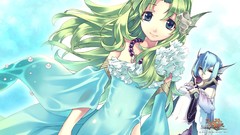 Green hair anime girls