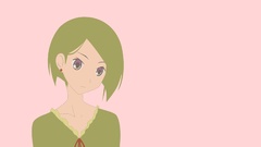 Green hair earrings purple