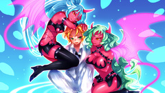 Green hair spikes panty