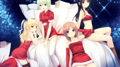 Green hair yellow eyes