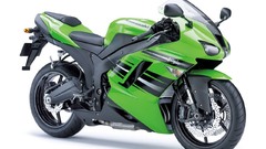 Green motorcycle ninja Bikes Kawasaki big