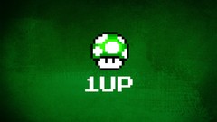 Green mushrooms Mario Super Mario green background minimalistic 