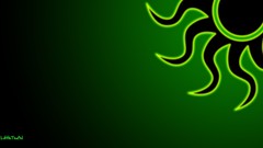 Green nature sun dark