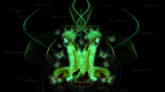 Green nekomimi loveless cat