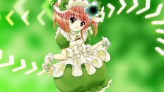 Green peach pink hair yellow eyes hinamori amu Shugo Chara!