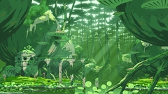 Green ruins Plants scenic