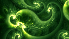 Green shape fractal abstract