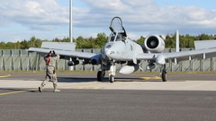 Ground A-10 Thunderbolt II war planes