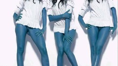 Groups blue woman Florida paintings The Smurfs body painting 