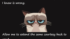 grumpy cat quote dark artwork cats Animals humor