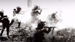 gun Wood military soldier submachine gun World War II War battle