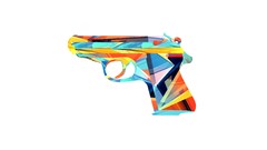 Guns abstract digital art vectors justin maller