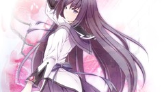 Guns Anime long hair anime girls mahou shoujo madoka magica 