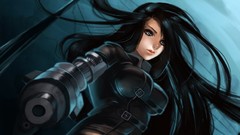 Guns Anime paintings cyborgs tsundere