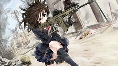 Guns Anime stockings anime girls call of duty eotech ACR
