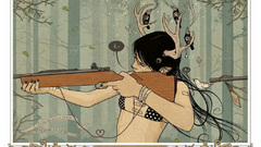 Guns artwork antlers Chiara