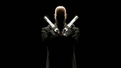 Guns bald black background pistols killer pc games assassins 