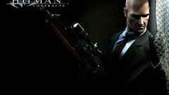 Guns bald suit hitman agent 47 Assassin video games sniper 