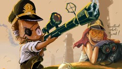 Guns binoculars skulls cigars eyepatch Superjail The Warden 