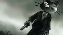 Guns cats monochrome shades