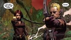Guns comics Avengers Black Widow Hawkeye marvel comics comics 