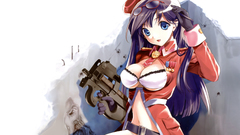 Guns gloves military blue