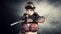 Guns goggles cleavage Point Blank video games project blackout