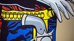 Guns jeans paintings revolvers pop art Cowboys white gloves 