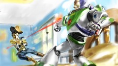 Guns Lasers beds Fighting Toy Story revolvers pixar Woody 