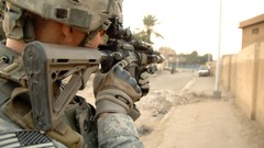 Guns military Iraq Afghanistan syria depth of field